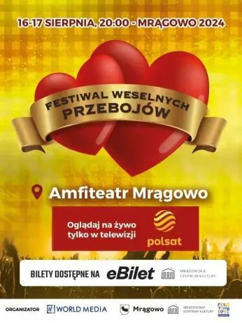 Mrągowo Wydarzenie Festiwal FESTIWAL WESELNYCH PRZEBOJÓW 2024 - bilety dla mieszkańców Mrągowa